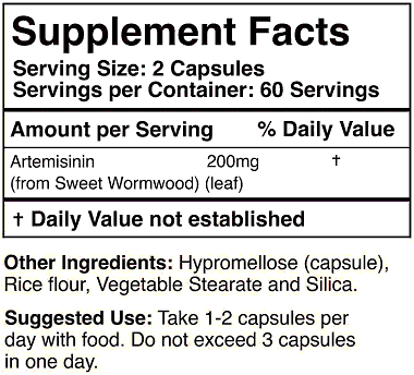 Artemisinin Supplement Facts